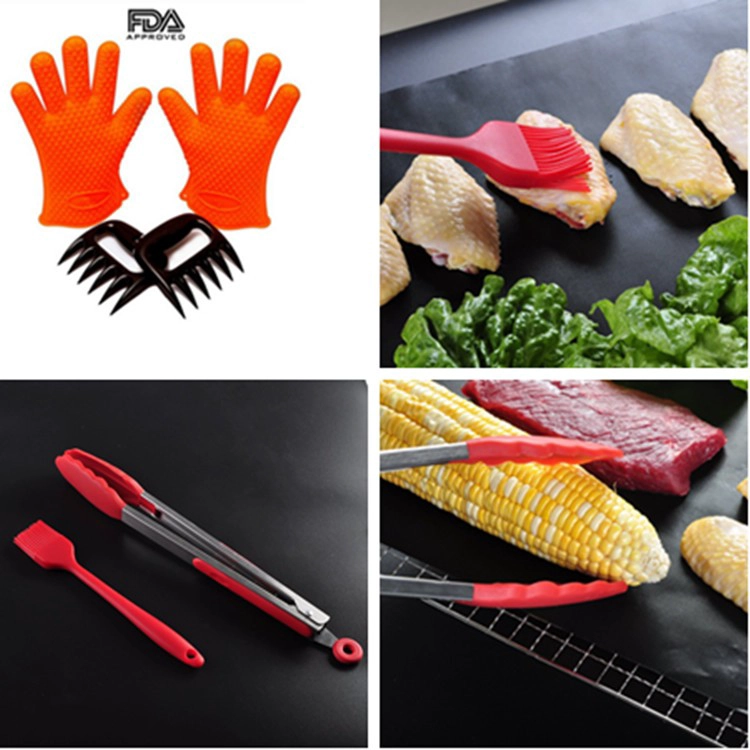 Isıya Dayanıklı Izgara BBQ, Fırın, Izgara, Pişirme, Pişirme / Saklama Fırçası Eldiven & Barbekü pençeleri, paspaslar, kravatlar ve fırça
