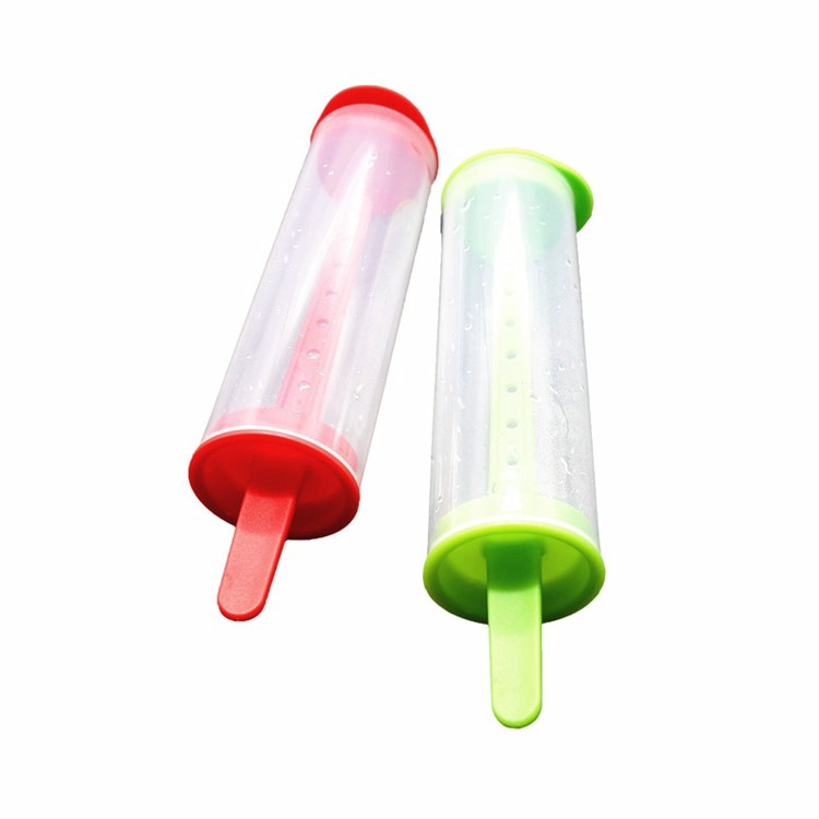 NEW Set of 2 Plastic Popsicle Mold,Kids Ice Cream Lolly Maker Mold with Lid