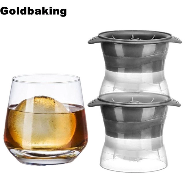 Новое поступление!!! Набор из 2-х сферических ледовых шариков, BPA Free Plastic Round Ice Ball для виски, коктейлей