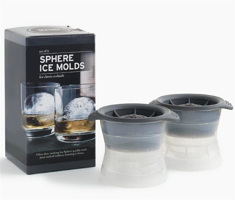 Новое поступление!!! Набор из 2-х сферических ледовых шариков, BPA Free Plastic Round Ice Ball для виски, коктейлей