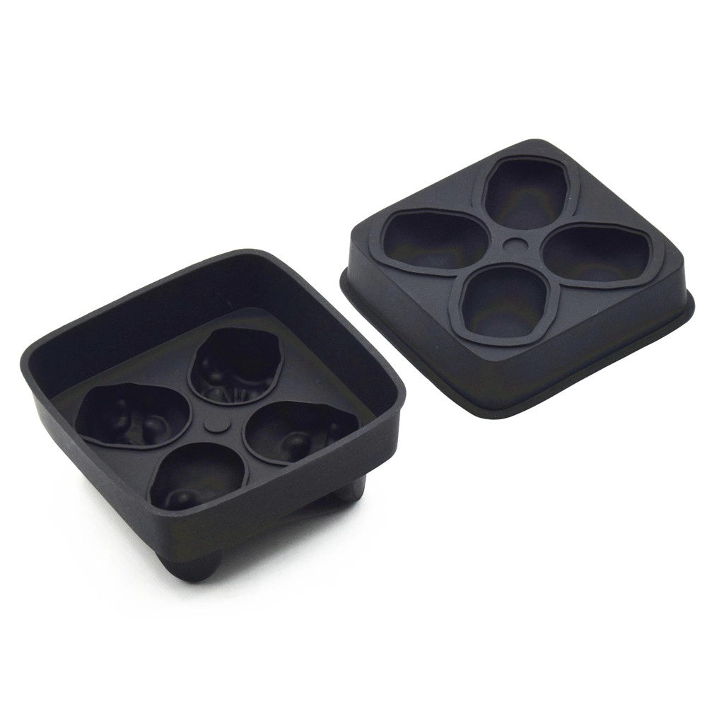 New design 3D Skull Sphere ice ball maker, ice cube tray for Halloween
