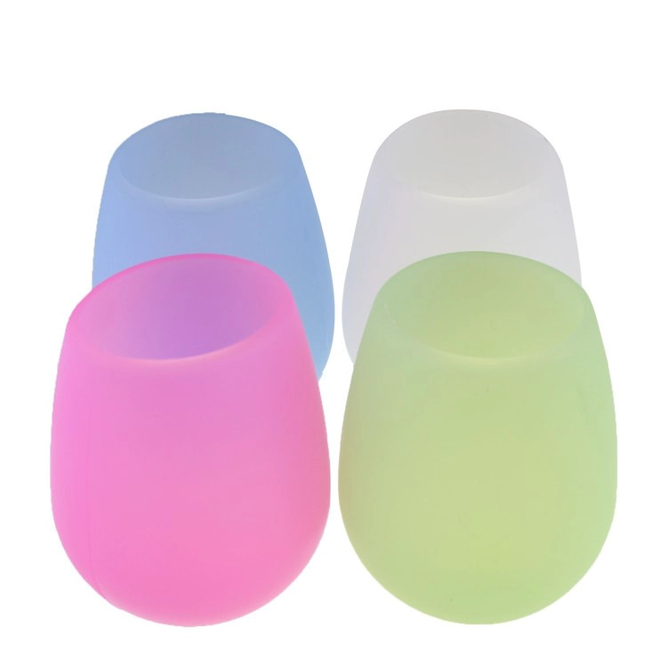New fashion promotional colorful silicone wine glass , silicone wine drinking cups