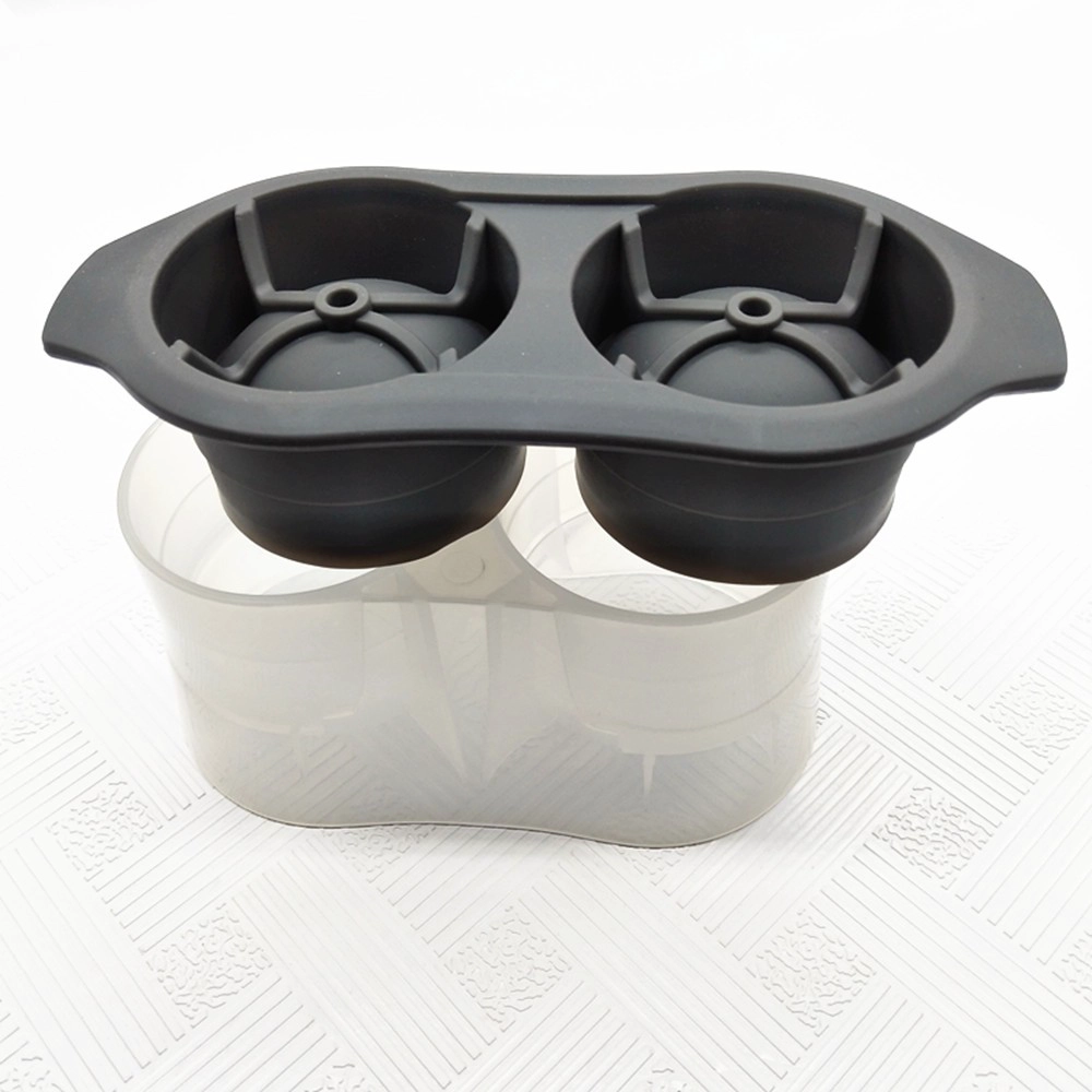 Plastic Sphere Ice Maker ball Molds, set of 2 Whiskey Ice Cube Trays With Lids