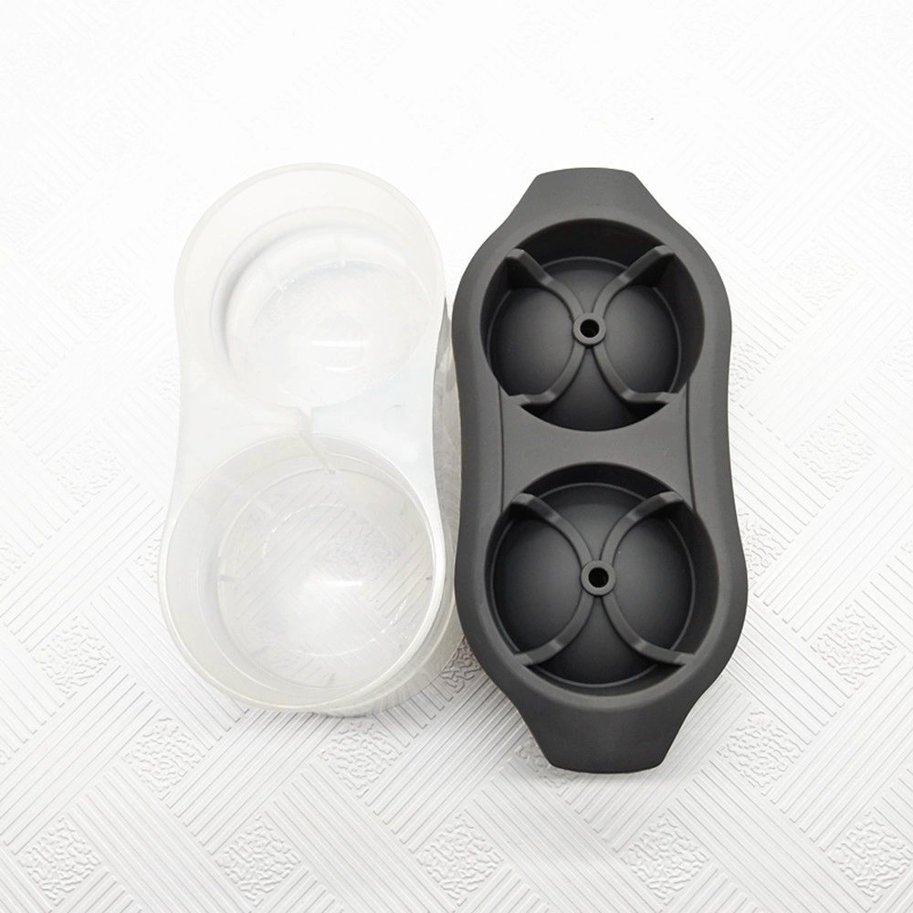 Plastic Sphere Ice Maker ball Molds, set of 2 Whiskey Ice Cube Trays With Lids