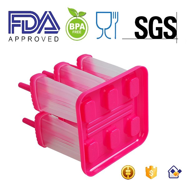Popsicle Kalıpları Set BPA Free - 6 Ice Pop Makineleri, En Kaliteli Plastik Popsicle Kalıp Seti