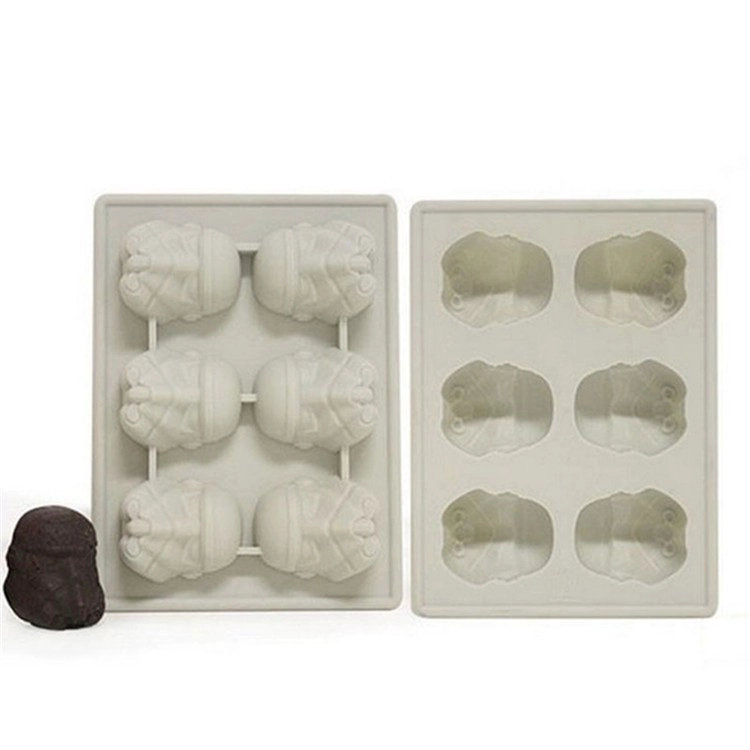 Conjunto de 8 Star Wars Silicone Chocolate Candy Mold Ice Cube Bandeja para Stormtrooper, Darth Vader, X-Wing Fighter, Millennium Falcon, R2-D2, Han Solo, Boba Fett e Death Star