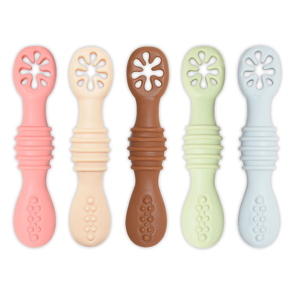 Silicone Baby Spoons for Baby Led Weaning First Stage Baby Feeding Spoon Gum Friendly Food Grade Lead Phthalate and Plastic Free