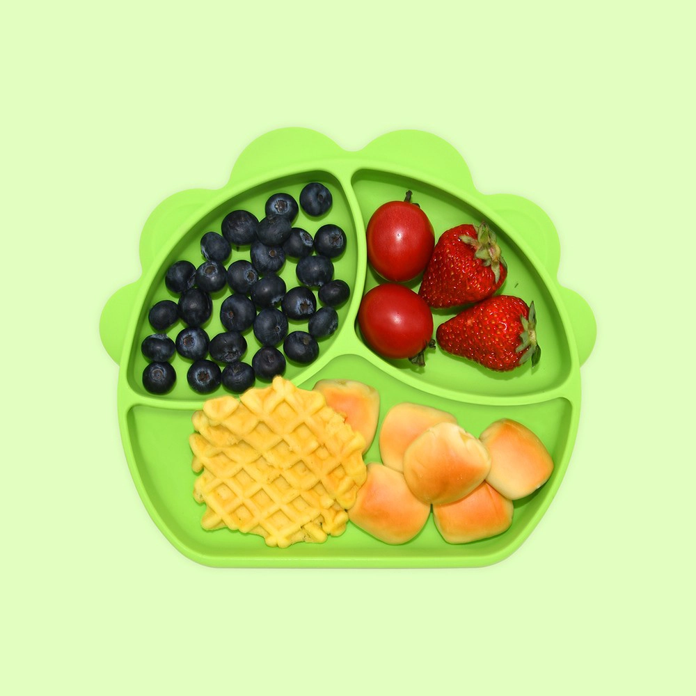 Suction Plate for Toddlers Highchair Trays Stay Put Divided Baby Feeding Bowls and Dishes