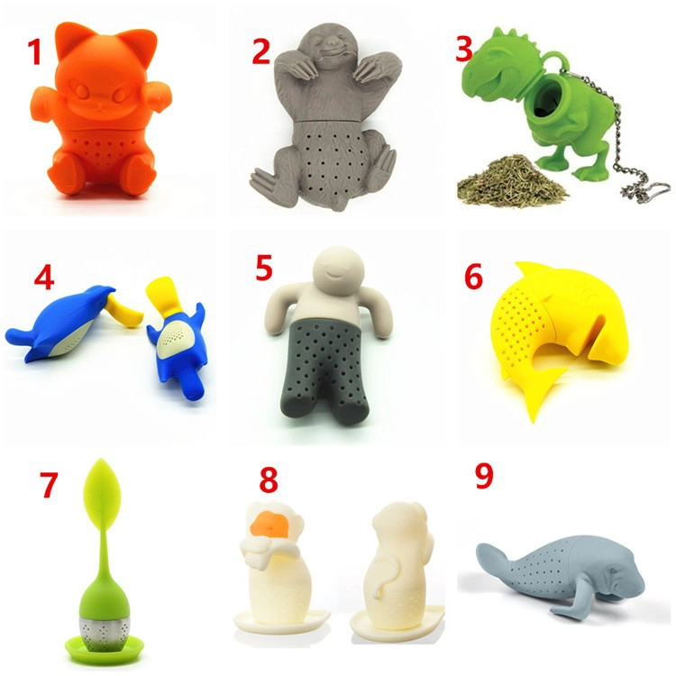 Wholesale Fancy Pot Plant Silicone Loose Leaf Tea Infuser, Silicone Tea Filter, Silicone Tea Strainer