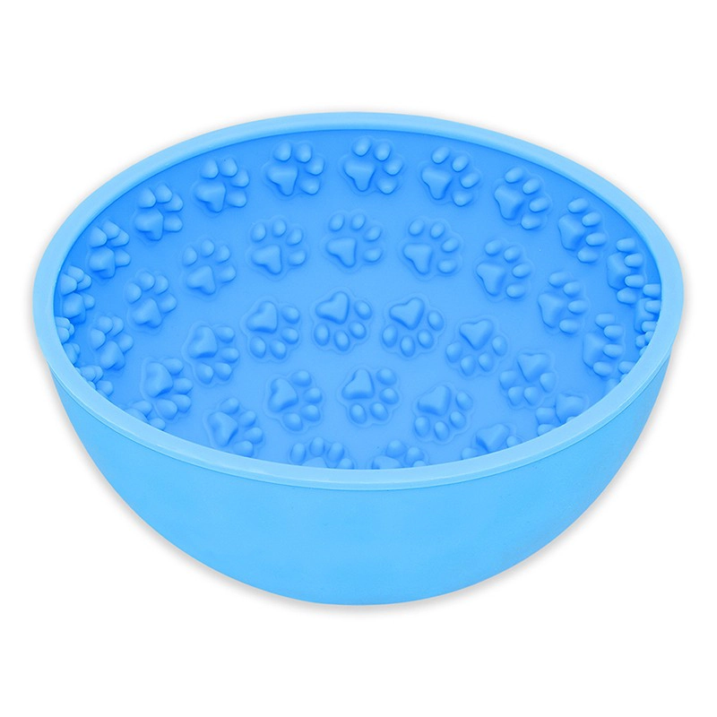 Wobbling 3D Dog Paw Design Slow Feeder Bowl Che impedisce il soffocamento ansia rilievo sano alimentazione dell'animale domestico dell'alimentatore lento