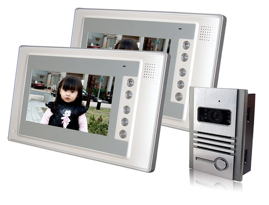 4线制7寸可视对讲门铃开锁对讲监视免打扰 PY-V802MB11