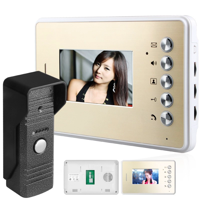4,3 inch video deurtelefoon deurbel Intercom met Unlock Monitor Functie PY-V455M11