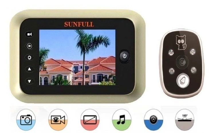China Home Security 3.5inch Digital Peephole Door Viewer With Photo Taking and Video Recording  PY-V518 manufacturer