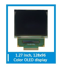 중국 작은 크기 LCD 디스플레이 spi 인터페이스 1.27 인치 컬러 oled 화면 128 x 96 블루 oled microdisplay (KWH0127UL01) 제조업체