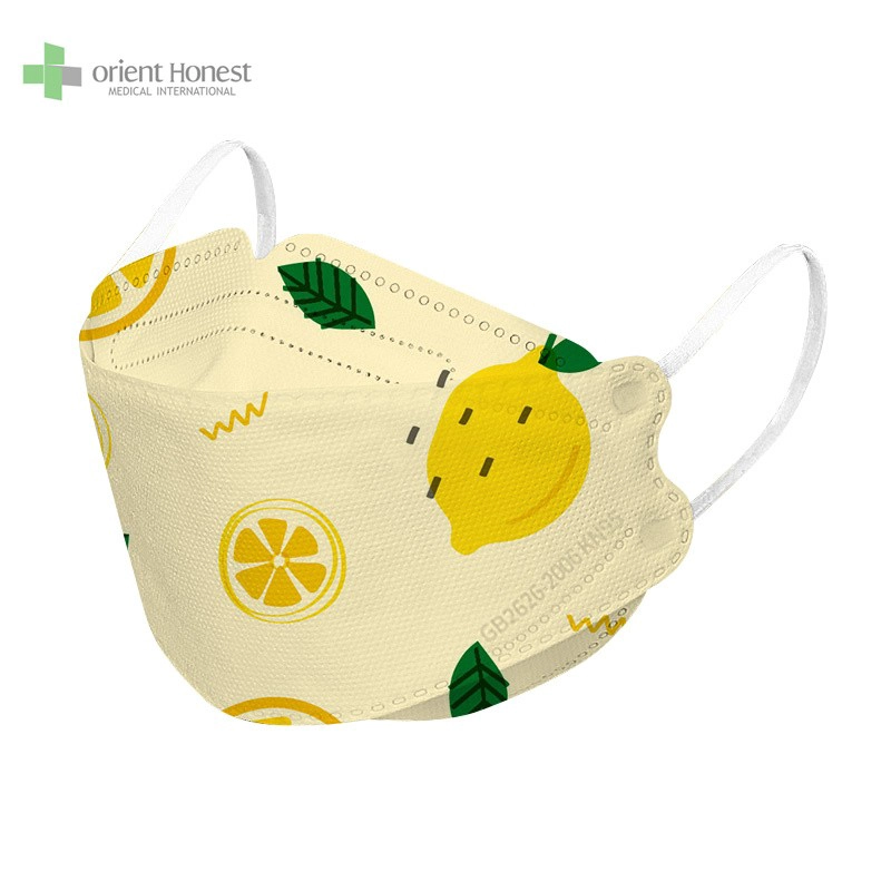 Adjustable ear loops printed disposable KF94 face mask China factory