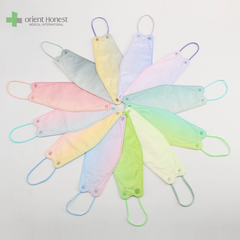 Adjustable ear loops printed disposable KF94 face mask China factory