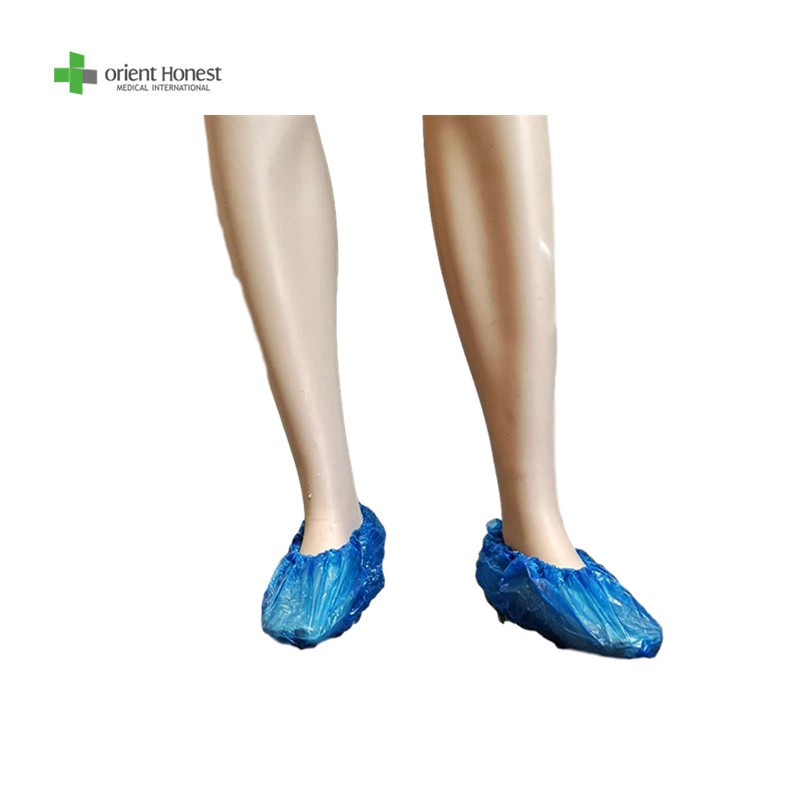 غطاء حذاء CPE ، غطاء حذاء أزرق اللون ، غطاء حذاء مقاوم للماء