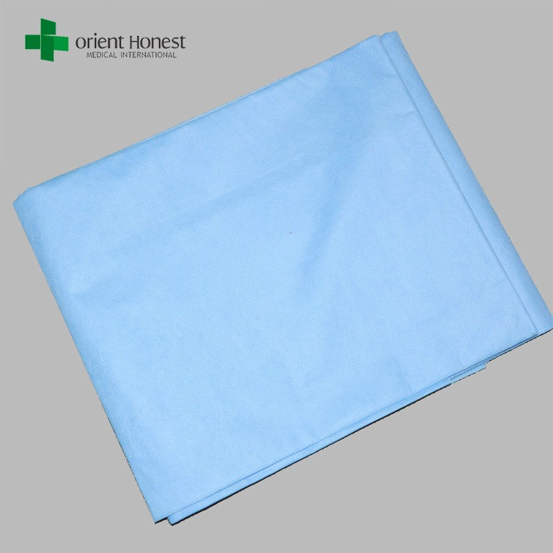 China best supplier for square disposable hygienic bed sheet , blue bed sheet with flat style , sms flat bed sheet for hospital