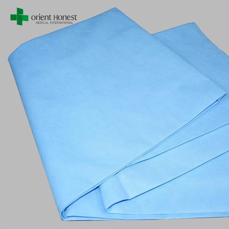 China best supplier for square disposable hygienic bed sheet , blue bed sheet with flat style , sms flat bed sheet for hospital