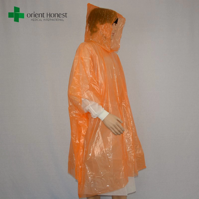 China China Hersteller für transparente regen Anzug, disposbale wasserdicht atmungsaktiv regen Anzug, emergecy Plastikregenmantel mit Kapuze Hersteller