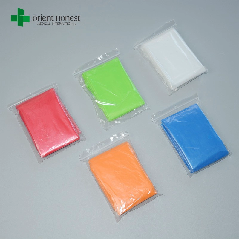 Porcellana fabbricante per tuta antipioggia trasparente, impermeabile disposbale tuta antipioggia traspirante, impermeabile di plastica emergecy con cappuccio