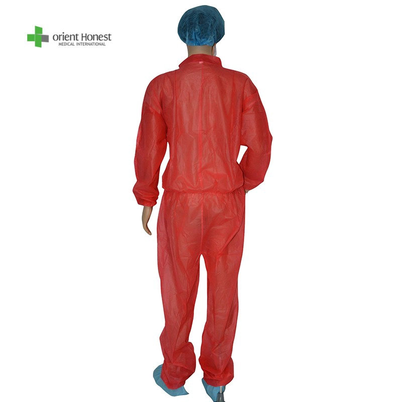 يمكن التخلص منها PP / PP + PE SMS Microporous ملابس السلامة الواقية المصنع مباشرة