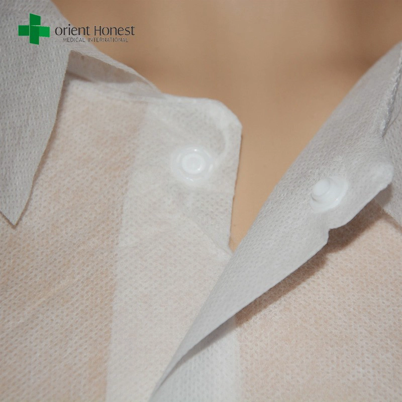 Disposable White PP lab coat for laboratory wholesaler with FDA