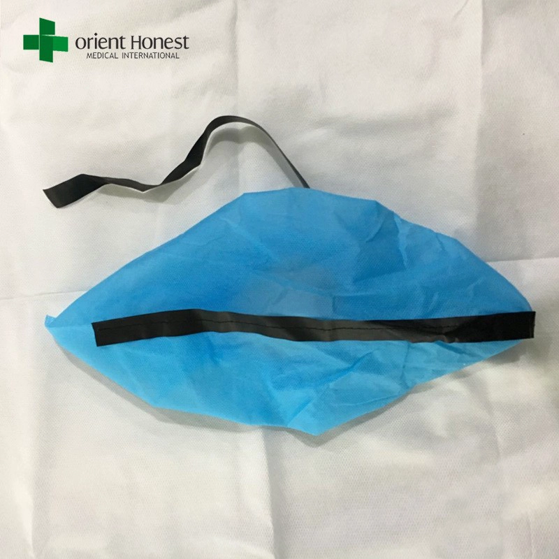 Tapa de zapato antiestático azul PP no tejido desechable con tiras