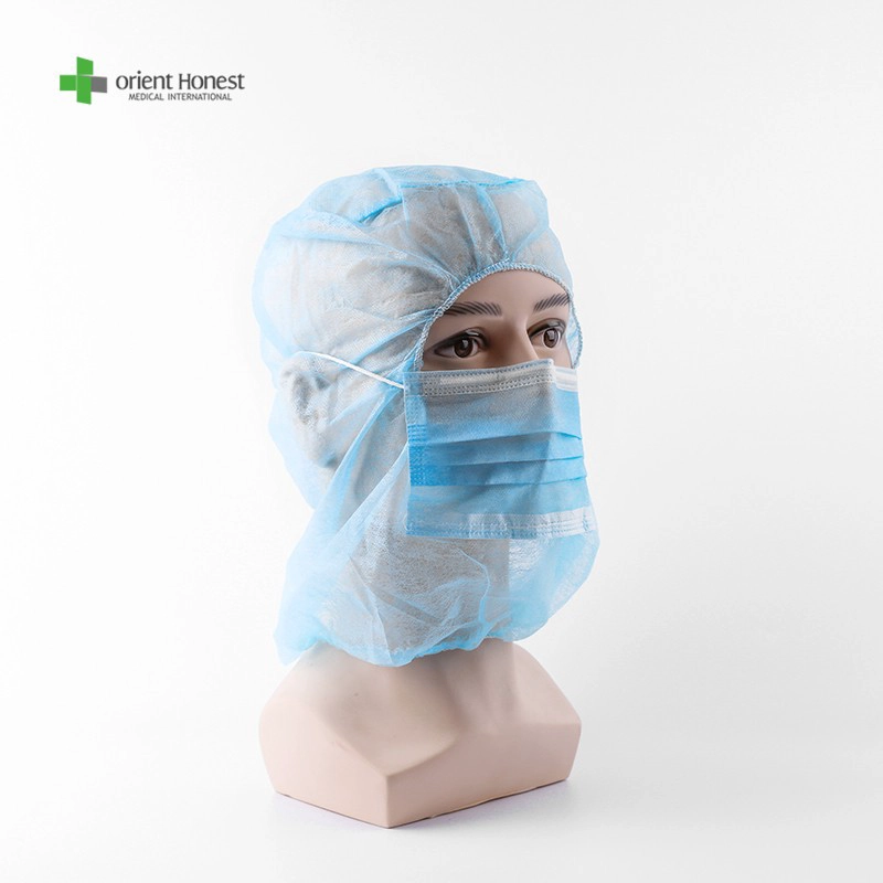 Tapa de espacio desechable con máscaras para proveedores médicos de fábricas de alimentos