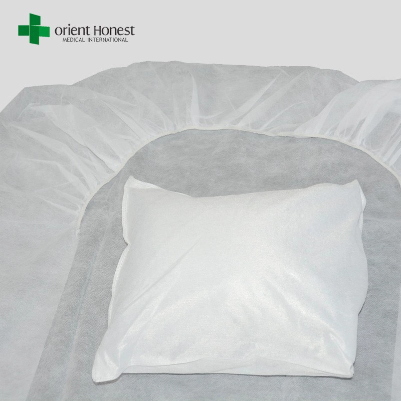 Disposable bed sheets for hospital maker , disposable surgical pillow case , one time use hotel bed sheet set