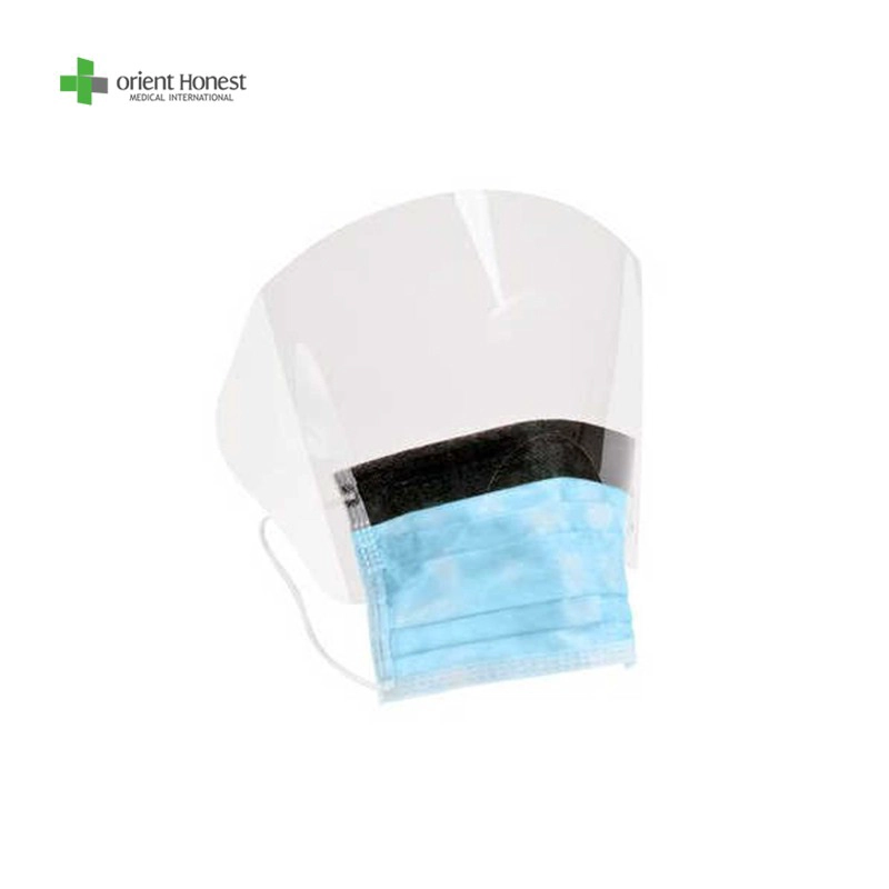 Disposable non woven mask with eye shield