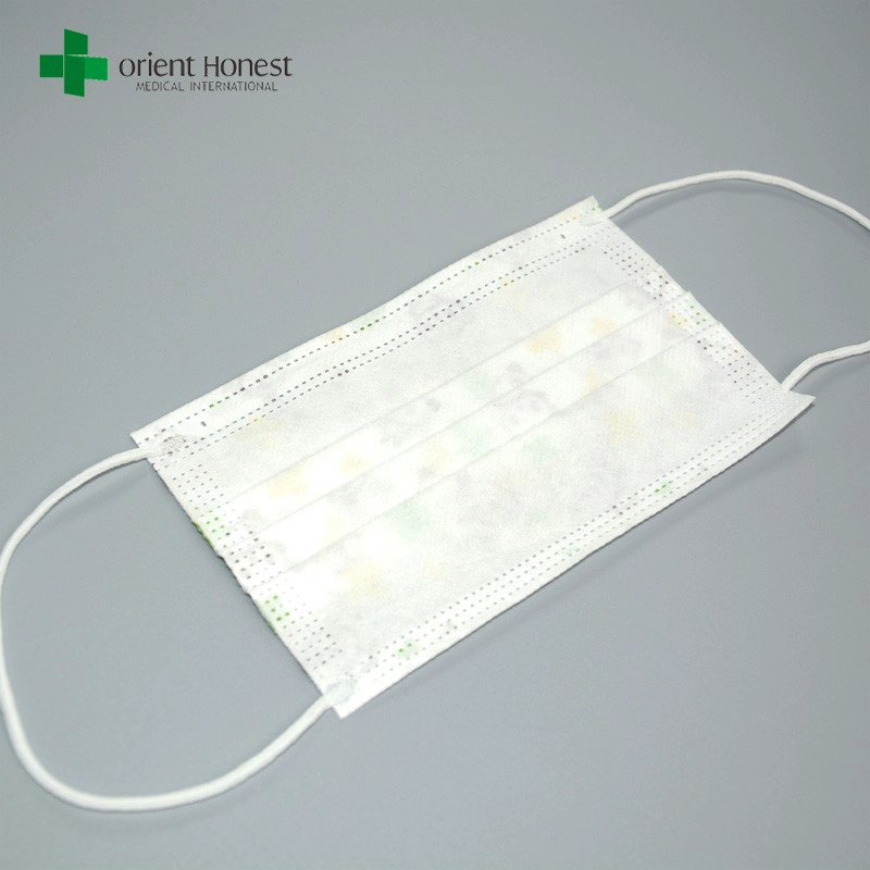 Disposable printed face mask manufacturers , nonwoven face mask with logo print , medical mask with a pattern