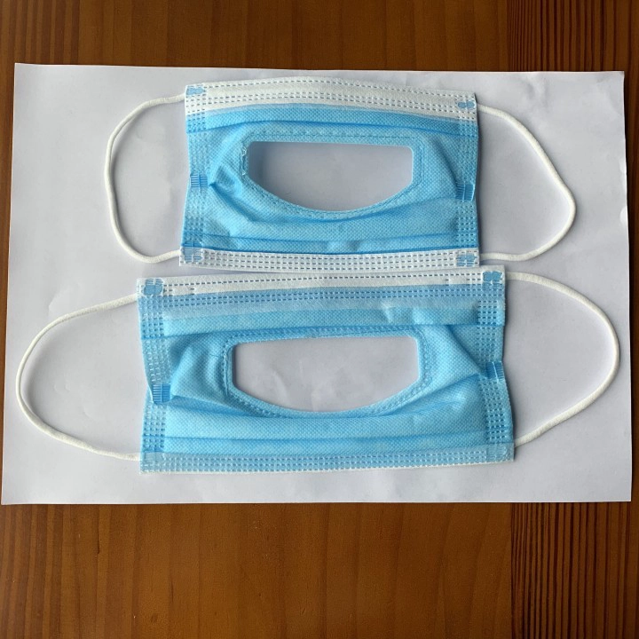 Disposable visible face mask lip reading 3 layer disposable deaf transparent mask