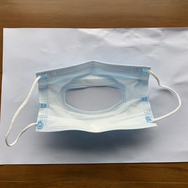Disposable visible face mask lip reading 3 layer disposable deaf transparent mask