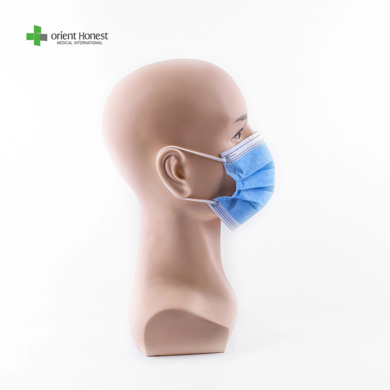 EN14683 Type IIR medical face mask blue color