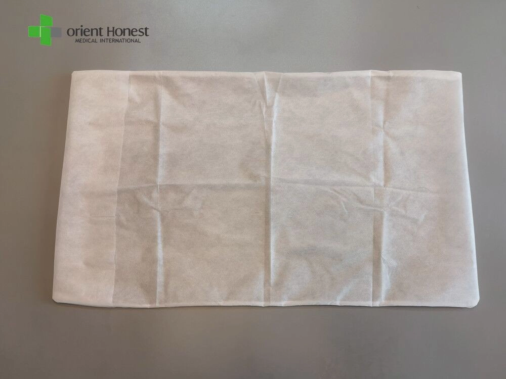 Hubei manufacturer SMS disposable pillow cover with edgefold
