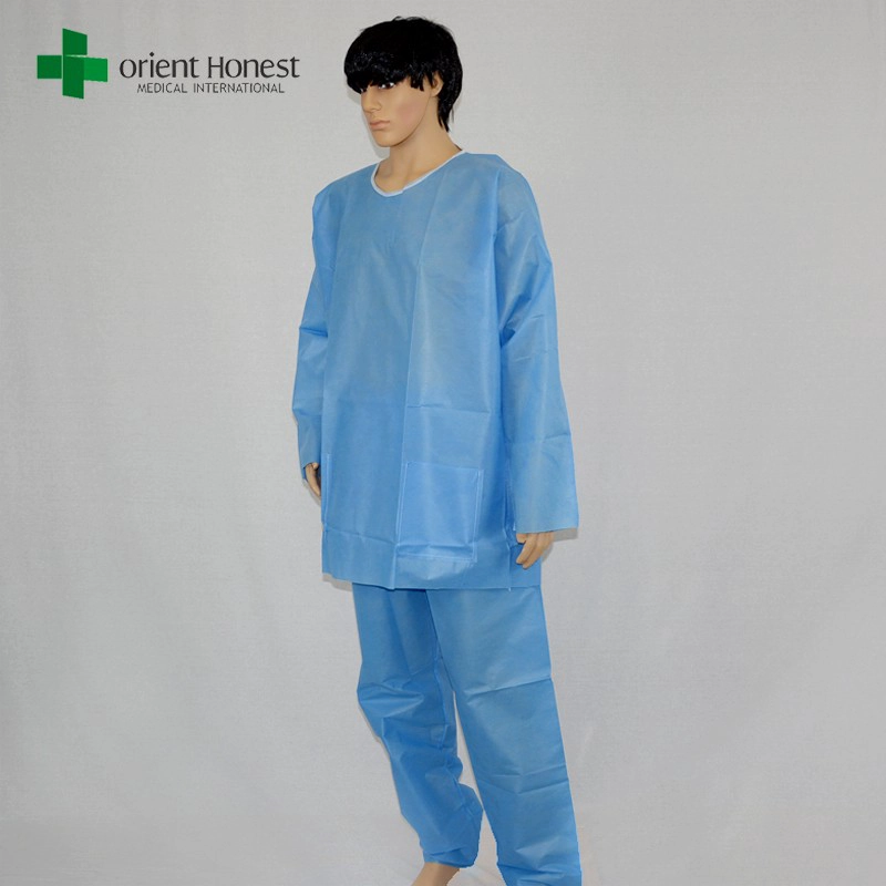 Производитель Одноразовые SMS Two Piece Общие костюмы Blue China