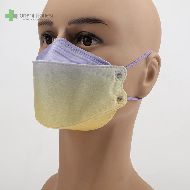 Multiple protection 4 ply disposable Color gradient KF94 face mask China factory