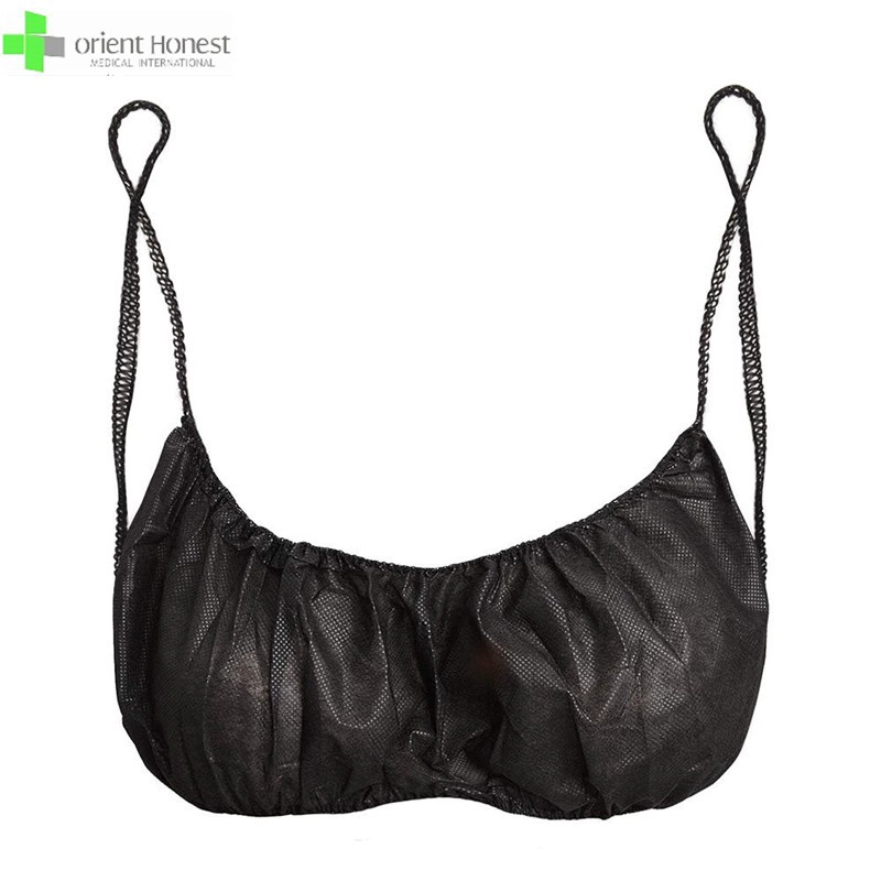 Non woven disposable bra eith elasitc for SPA message