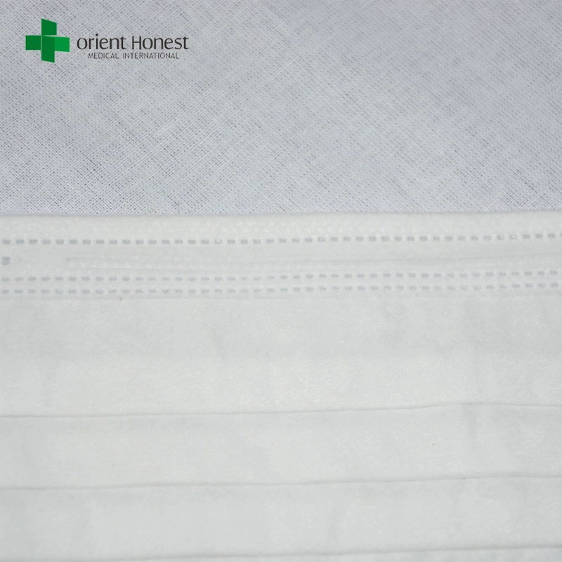 Nonwoven Krawatte auf OP-Maske, 3 Lagen chirurgische Gesichtsmaske, Fabrik für Krankenhausmasken
