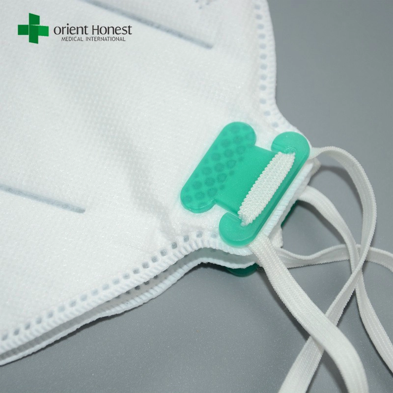 PM2.5 rabattable à plat masques anti-poussière, vert plat pli masque anti-poussière, pliez respirateur de particules plat avec et sans soupape