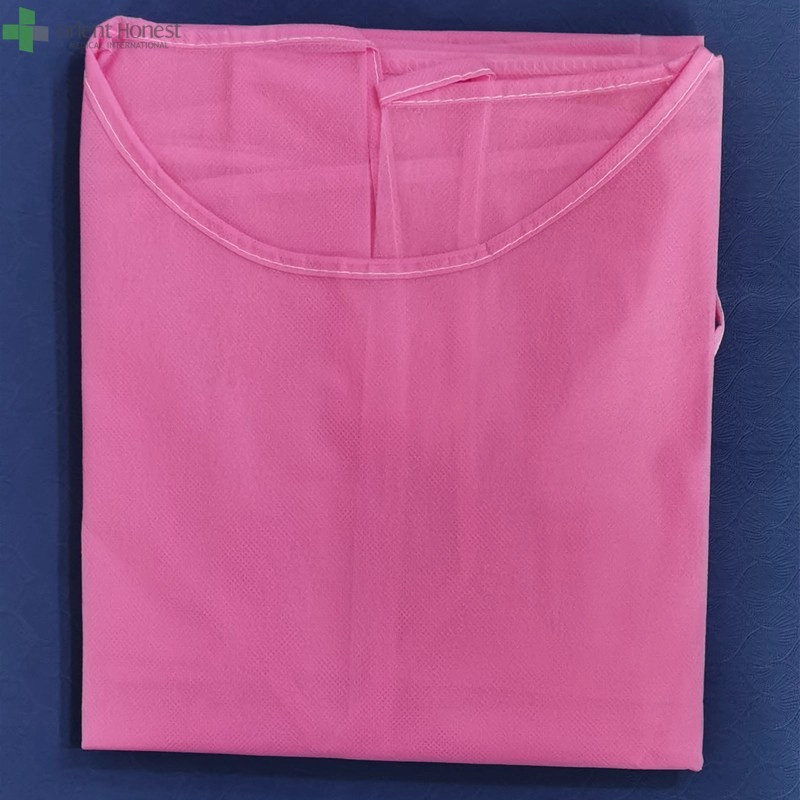 China Rosa Einweg-Isolationskleider, Vliesstrickmanschetten, 50 / pk Hersteller