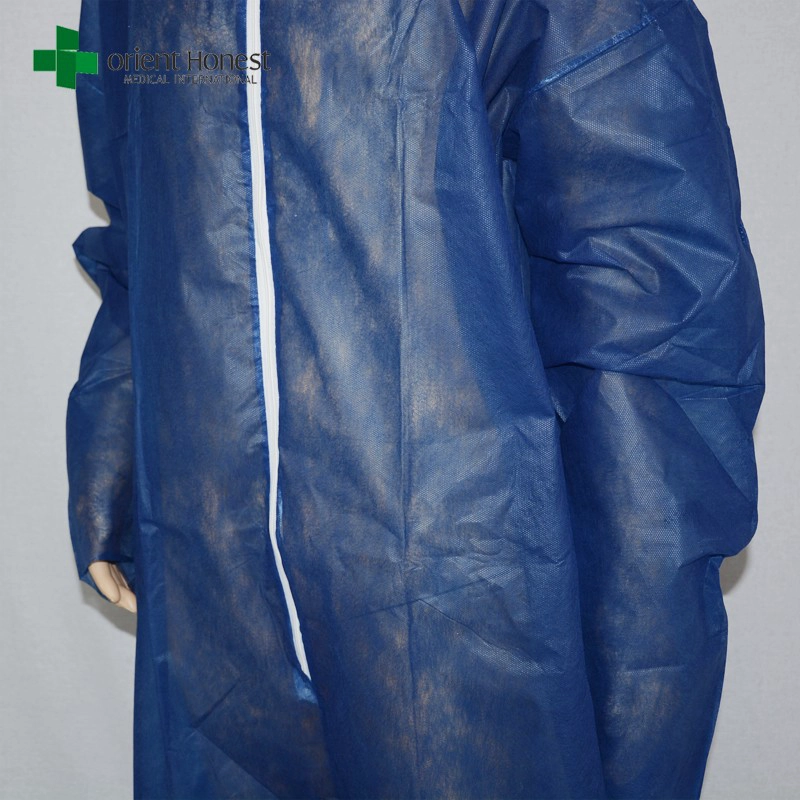 Polypropyene المتاح المصنعة عموما الملونة، والظلام الغبار الأزرق المتاح المورد وزرة، مرة واحدة مصنع استخدام محبوكة المعطف