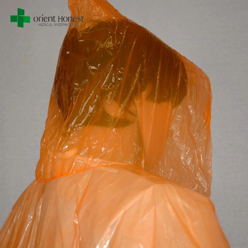 Regen Poncho Set Bunt orange