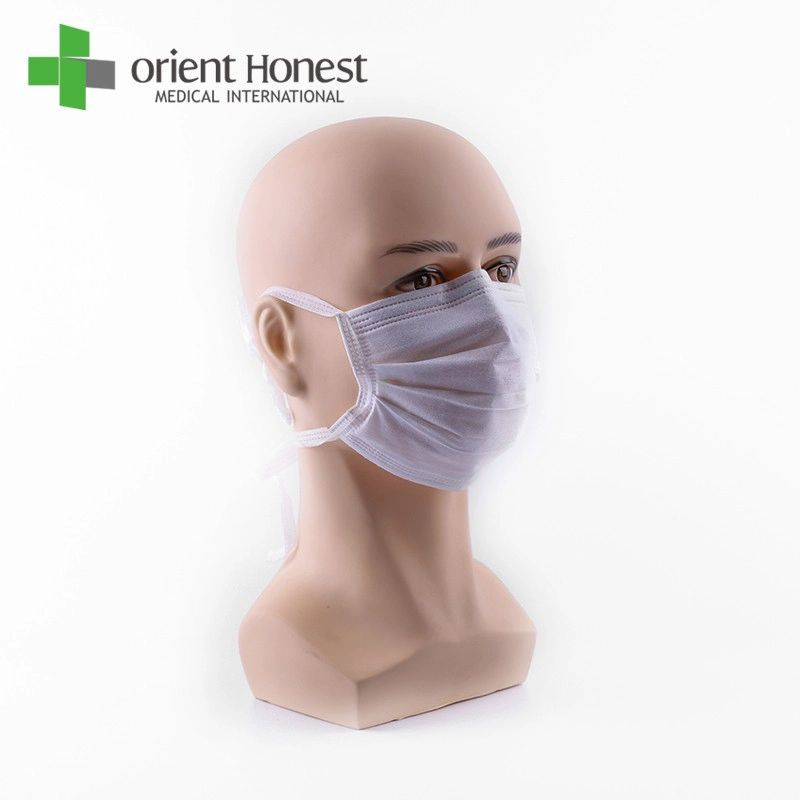 The disposable 3 ply PP nonwoven tie on face mask