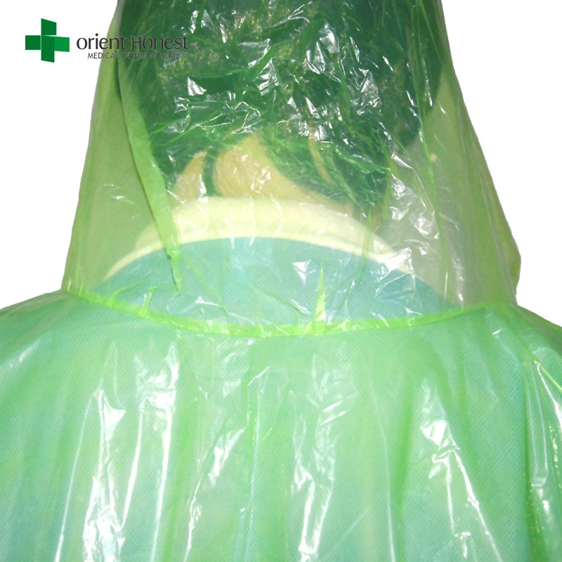 usa e getta per adulti poncho impermeabile, usa e getta alla rinfusa impermeabile poncho di emergenza, la pioggia poncho di plastica usa e getta