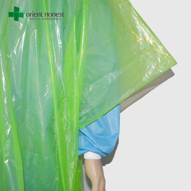 usa e getta per adulti poncho impermeabile, usa e getta alla rinfusa impermeabile poncho di emergenza, la pioggia poncho di plastica usa e getta