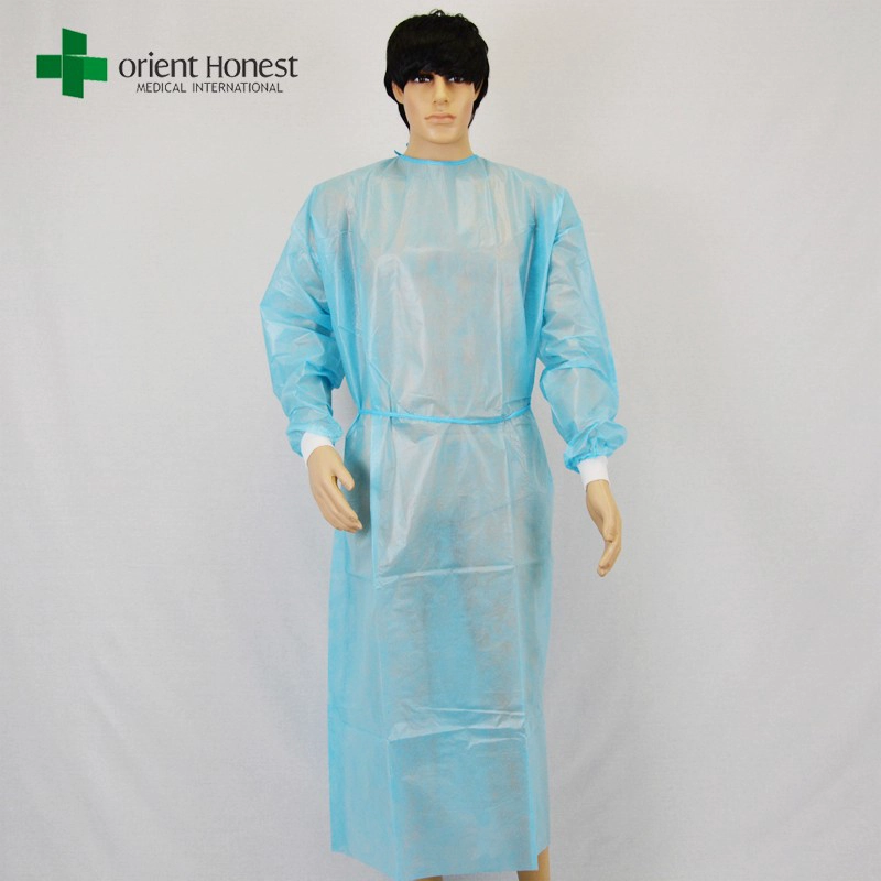 vestidos descartáveis com punhos de malha