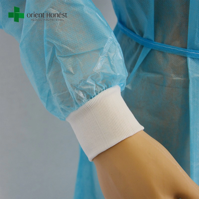 vestidos descartáveis com punhos de malha