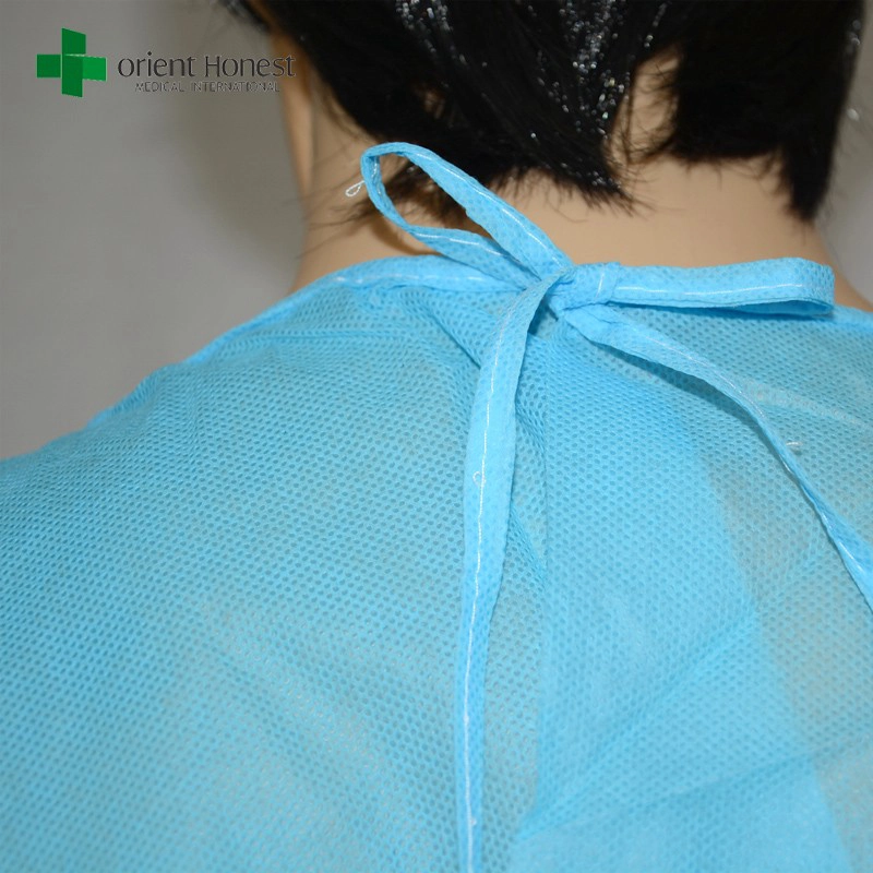 disposable level1/2/3 isolation gowns SMS/PP+PE/PP non woven protective cloth with knit/elastic cuff
